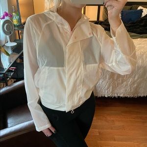FABLETICS White Cropped Windbreaker - Size S
